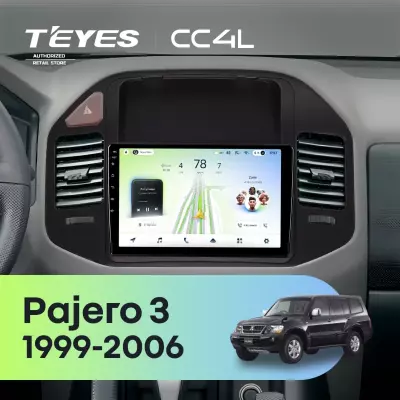 Штатная магнитола Teyes CC4L 4/64 Mitsubishi Pajero 3 (1999-2006) (черная)