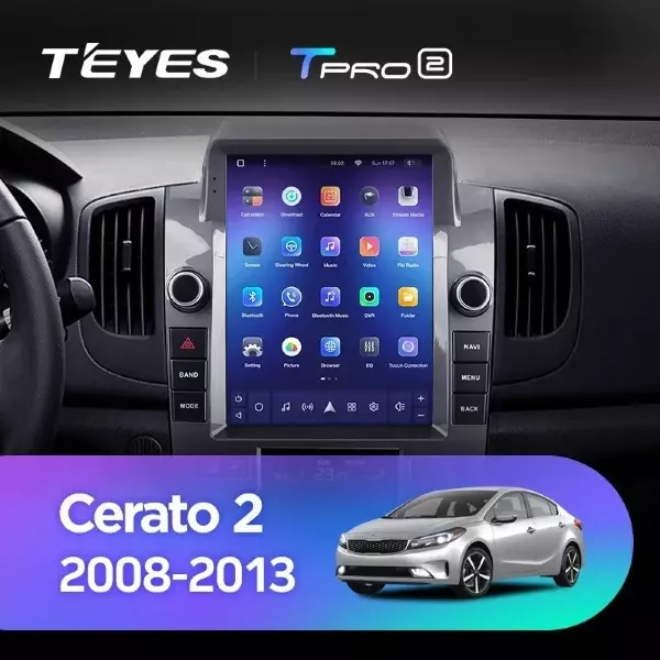 Штатная магнитола Tesla style Teyes TPRO 2 4/64 Kia Cerato 2 TD (2008-2013) F2