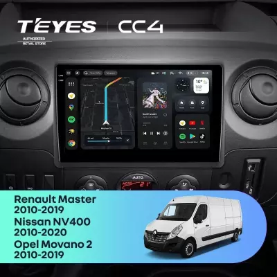 Штатная магнитола Teyes CC4 6/64 Renault Master (2010-2019) F2