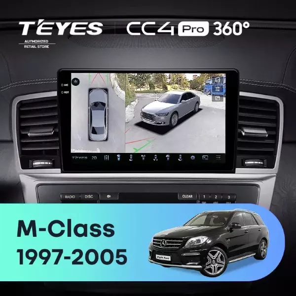 Штатная магнитола Teyes CC4 Pro 360 12/256 Mercedes-Benz M-Class I W163 ML (1997-2005) Тип-B