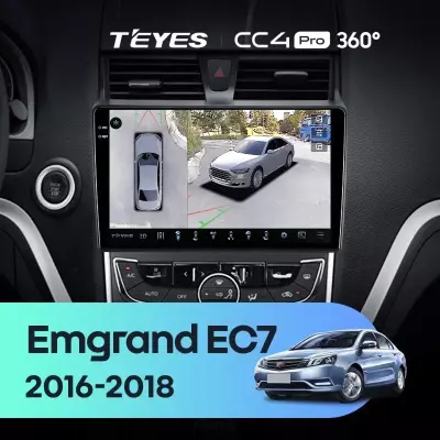 Штатная магнитола Teyes CC4 Pro 360 8/128 Geely Emgrand EC7 (2016-2018)