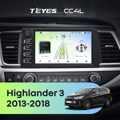 Штатная магнитола Teyes CC4L 6/64 Toyota Highlander 3 XU50 (2013-2018) F2 с кнопками