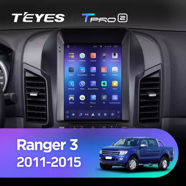 Штатная магнитола Tesla style Teyes TPRO 2 6/128 Ford Mustang 5 S-197 (2009-2014)