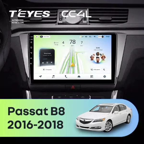 Штатная магнитола Teyes CC4L 4/64 Volkswagen Passat B8 (2016-2018)