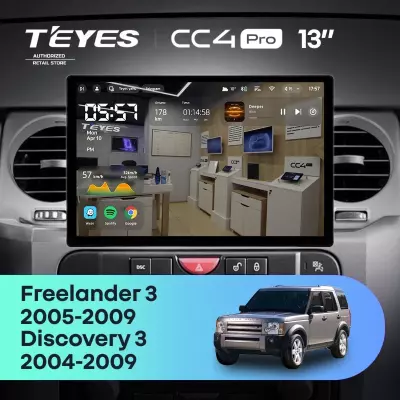 Штатная магнитола Teyes CC4 Pro 8/128 Land Rover Discovery 3 (2004-2009) F1 (13")