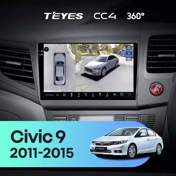 Штатная магнитола Teyes CC4 360 6/64 Civic 9 FB FK FD (2011-2015) Правый руль