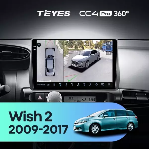 Штатная магнитола Teyes CC4 Pro 360 8/128 Toyota Wish 2 XE20 (2009-2017)
