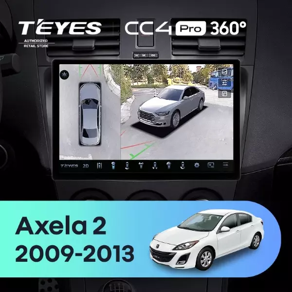Штатная магнитола Teyes CC4 Pro 360 8/128 Mazda Axela 2 (2009-2013) (11")