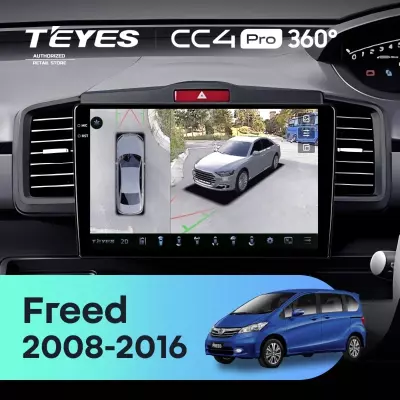 Штатная магнитола Teyes CC4 Pro 360 8/128 Honda Freed 1 (2008-2016) F2 Правый руль