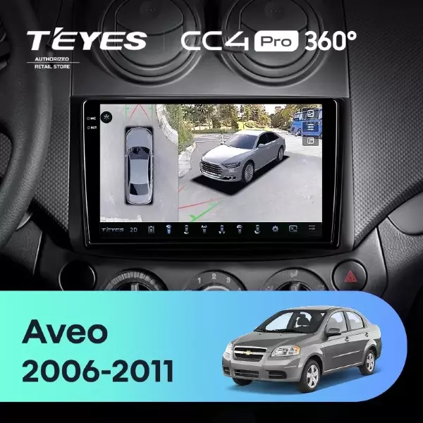 Штатная магнитола Teyes CC4 Pro 360 12/256 Chevrolet Aveo (2006-2011)