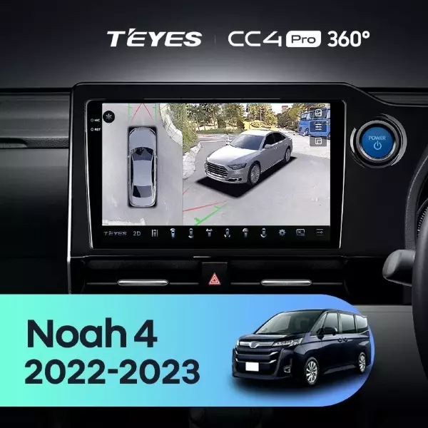 Штатная магнитола Teyes CC4 Pro 360 12/256 Toyota Noah 4 R90 (2022-2023) Правый руль