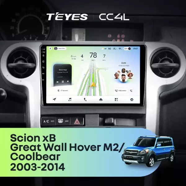 Штатная магнитола Teyes CC4L 6/64 Scion xB (2003-2007)