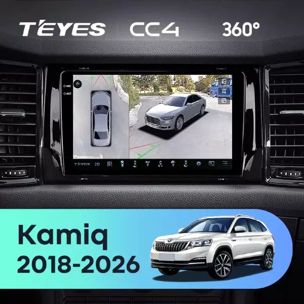 Штатная магнитола Teyes CC4 360 8/128 Skoda Kamiq (2018-2026) China Тип-B