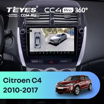 Штатная магнитола Teyes CC4 Pro 360 8/128 Citroen C4 Aircross  (2010-2017) Тип-B (9")