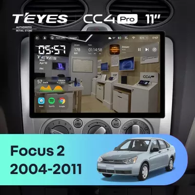 Штатная магнитола Teyes CC4 Pro 8/128 Ford Focus 2 Mk 2 (2004-2011) F2 (11")