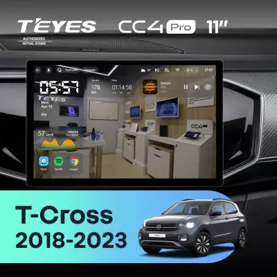 Штатная магнитола Teyes CC4 Pro 12/256 Volkswagen T-Cross (2018-2023) (11")