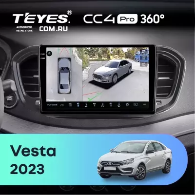Штатная магнитола Teyes CC4 Pro 360 8/128 LADA Vesta (2023-2026) F2 Тип-A (9")