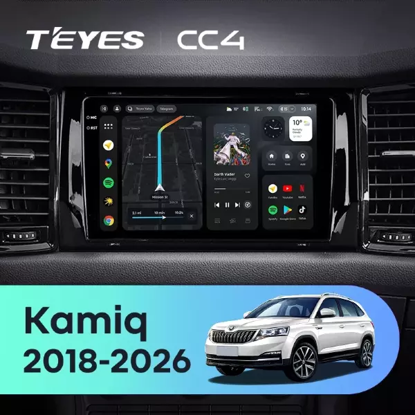 Штатная магнитола Teyes CC4 8/128 Skoda Kamiq (2018-2026) China Тип-B
