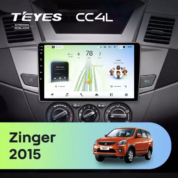 Штатная магнитола Teyes CC4L 4/64 Mitsubishi Zinger 2015+