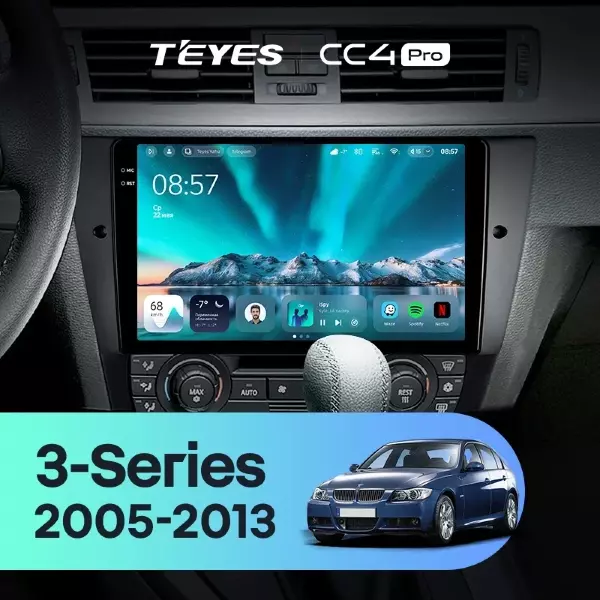 Штатная магнитола Teyes CC4 Pro 12/256 BMW 3 серия E90 E91 E92 E93 (2005-2013)