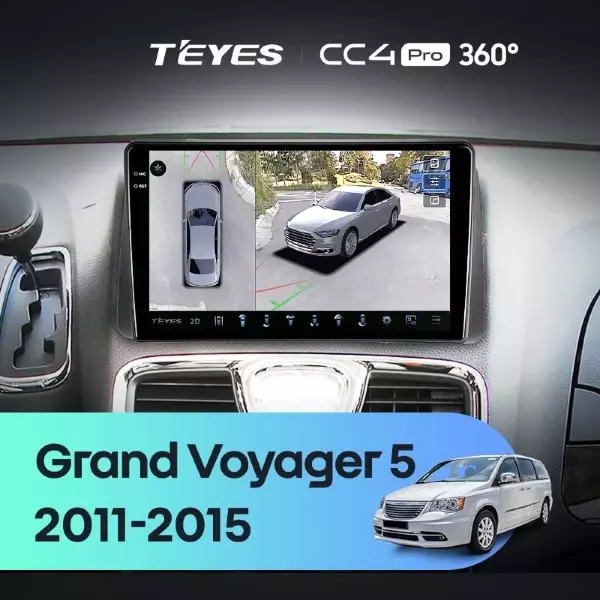 Штатная магнитола Teyes CC4 Pro 360 12/256 Chrysler Grand Voyager 5 (2011-2015)