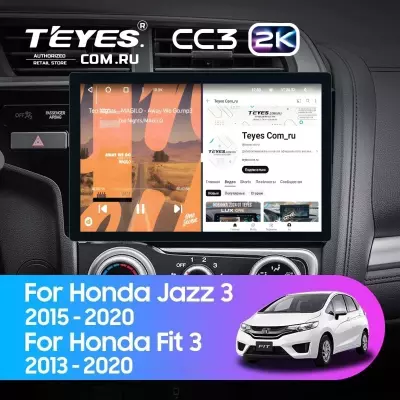 Штатная магнитола Teyes CC3 2K 6/128 Honda Jazz 3 (2015-2020) Тип-B (11")