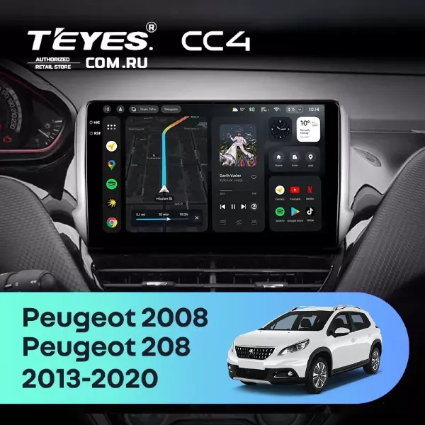 Штатная магнитола Teyes CC4 6/64 Peugeot 208 (2013-2020)