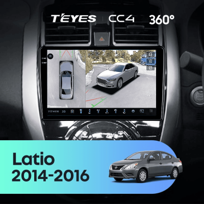 Штатная магнитола Teyes CC4 360 8/128 Nissan Latio N17 (2014-2016) Правый руль