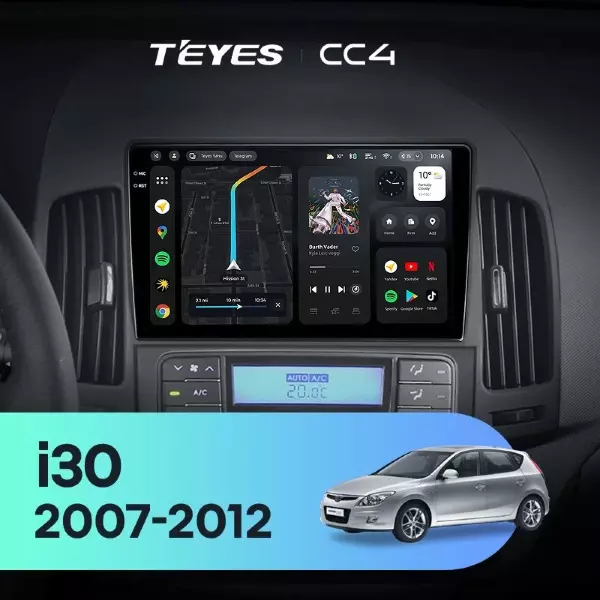 Штатная магнитола Teyes CC4 8/128 Hyundai i30 1 FD (2007-2012) F2