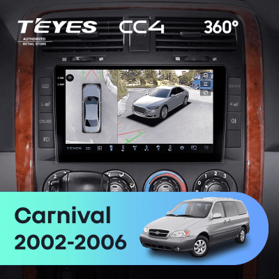 Штатная магнитола Teyes CC4 360 6/64 Kia Carnival UP GQ (2002-2006)