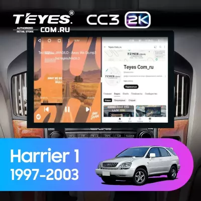 Штатная магнитола Teyes CC3 2K 6/128 Toyota Harrier 1 (XU10) (1997-2003) F1 (13")