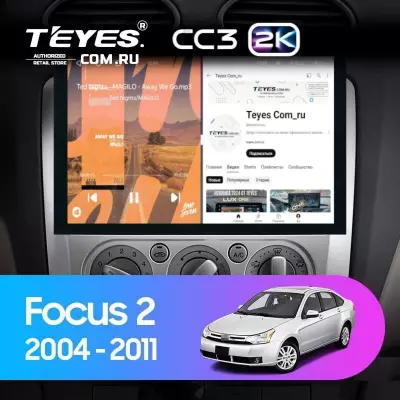 Штатная магнитола Teyes CC3 2K 360 6/128 Ford Focus 2 Mk 2 (2004-2011) F2 (13")