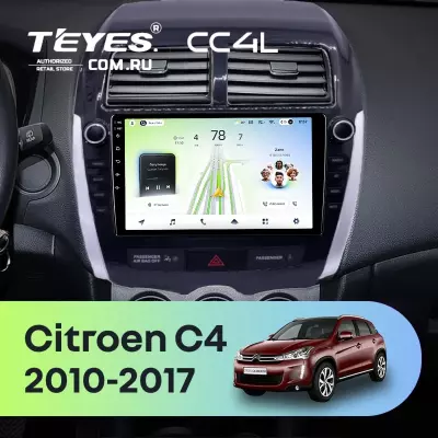 Штатная магнитола Teyes CC4L 6/64 Citroen C4 Aircross  (2010-2017) Тип-A (9")