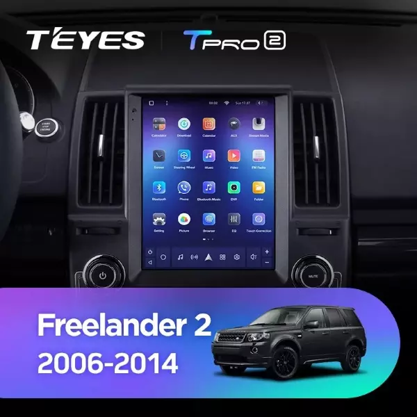 Штатная магнитола Tesla style Teyes TPRO 2 4/64 Land Rover Freelander 2 (2006-2012) Тип-A