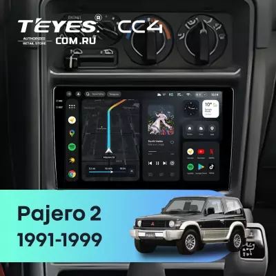 Штатная магнитола Teyes CC4 8/128 Mitsubishi Pajero 2 (1991-1999) F2