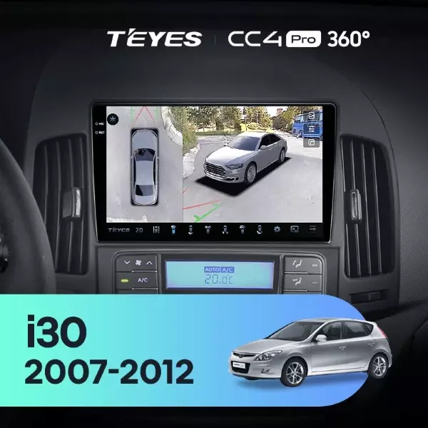 Штатная магнитола Teyes CC4 Pro 360 12/256 Hyundai i30 1 FD (2007-2012) F1