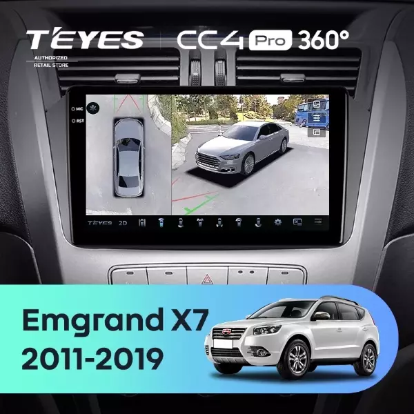 Штатная магнитола Teyes CC4 Pro 360 12/256 Geely Emgrand X7 1 GX7 EX7 (2011-2019)