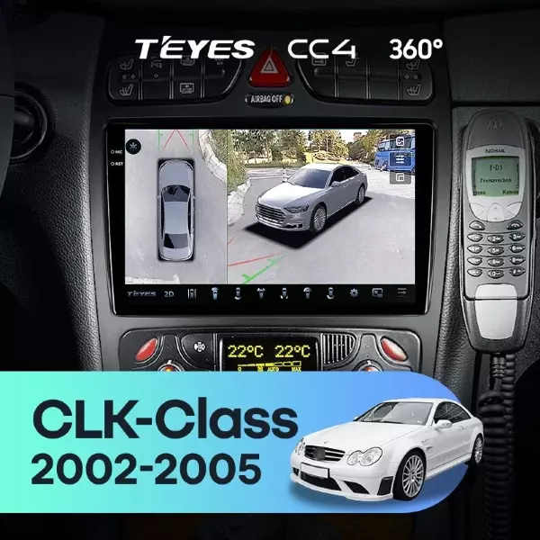 Штатная магнитола Teyes CC4 360 6/64 Mercedes-Benz CLK-Class C209 A209 (2002-2005) F2