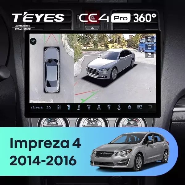 Штатная магнитола Teyes CC4 Pro 360 12/256 Subaru Impreza 4 (2014-2016) (13")