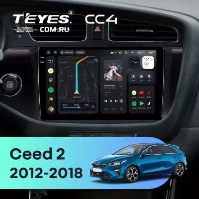 Штатная магнитола Teyes CC4 6/64 Kia Ceed 2 JD (2012-2018) (матовая)