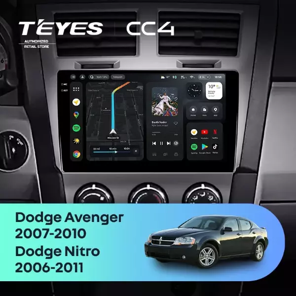 Штатная магнитола Teyes CC4 6/64 Dodge Nitro (2006-2011)