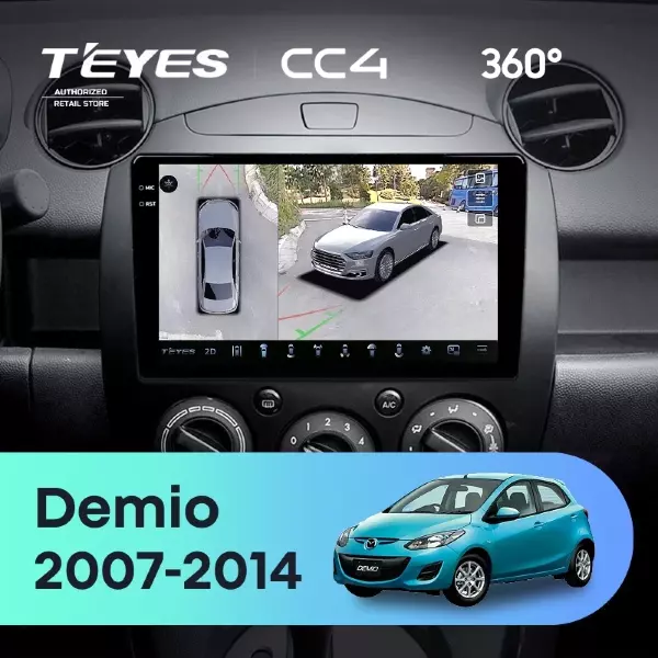 Штатная магнитола Teyes CC4 360 8/128 Mazda Demio DE (2007-2014)