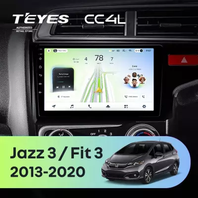 Штатная магнитола Teyes CC4L 6/64 Honda Fit 3 GP GK (2013-2020) Тип-B Правый руль