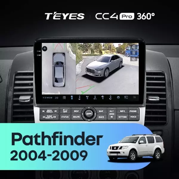 Штатная магнитола Teyes CC4 Pro 360 8/128 Nissan Pathfinder R51 (2004-2009) F2
