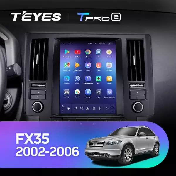 Штатная магнитола Tesla style Teyes TPRO 2 4/64 Infiniti FX35 1 (2002-2006)