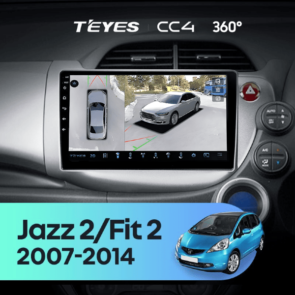 Штатная магнитола Teyes CC4 360 6/64 Honda Jazz 2 GG (2007-2014) Правый руль