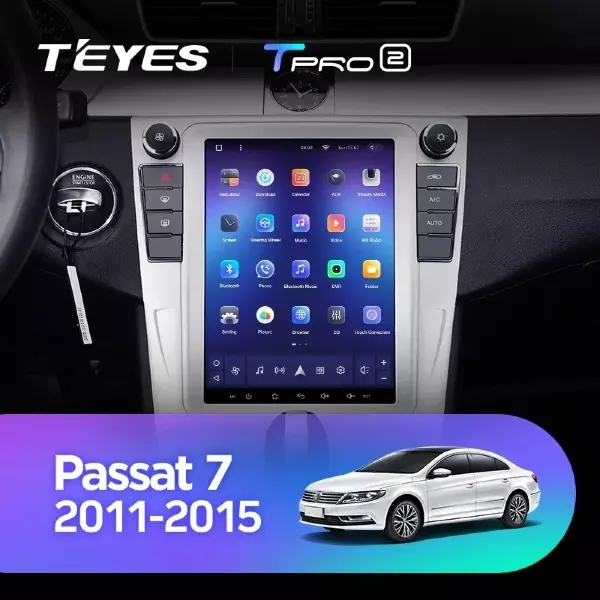 Штатная магнитола Tesla style Teyes TPRO 2 4/64 Volkswagen Passat 7 B7 NMS (2011-2015) Тип-B
