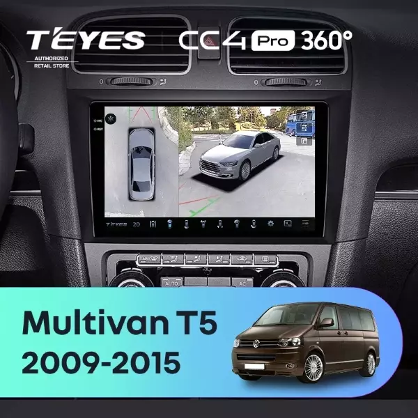 Штатная магнитола Teyes CC4 Pro 360 8/128 Volkswagen Multivan T5 (2009-2015)