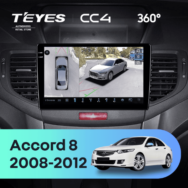 Штатная магнитола Teyes CC4 360 8/128 Honda Accord 8 (2008-2012)