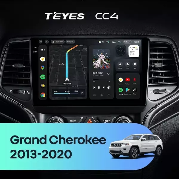 Штатная магнитола Teyes CC4 6/64 Jeep Grand Cherokee WK2 (2013-2020) F2